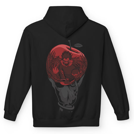 Felpa con cappuccio nera Serie Manga Death Note - Ryuk  con tasca frontale Anime T-shirt - Retro