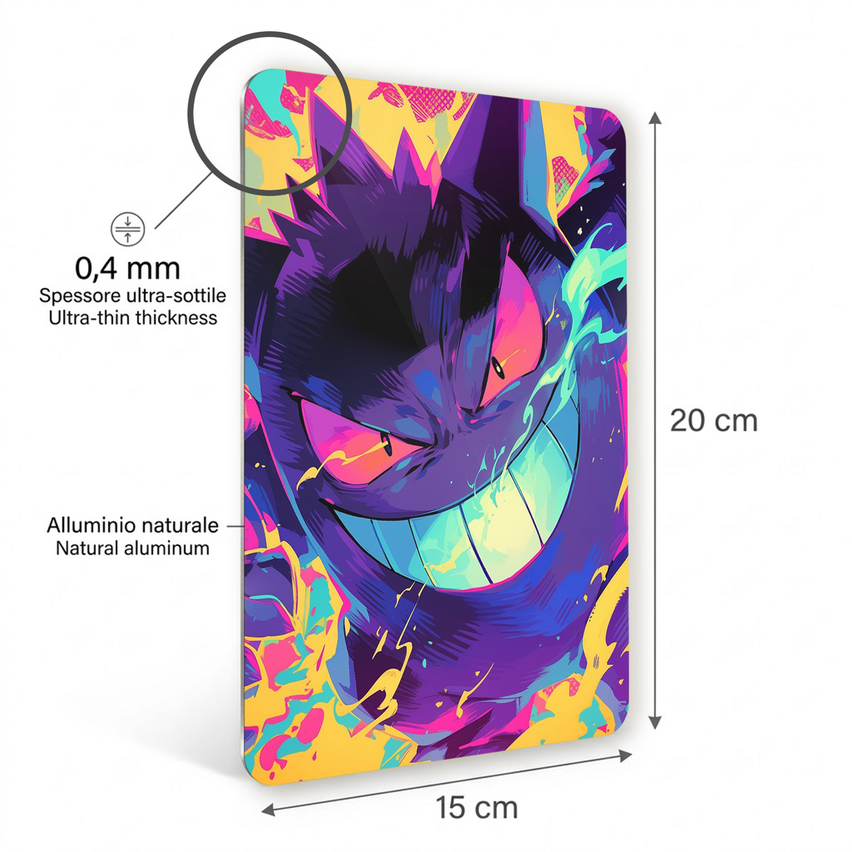 Poster in Alluminio Pokemon - Gengar Pop