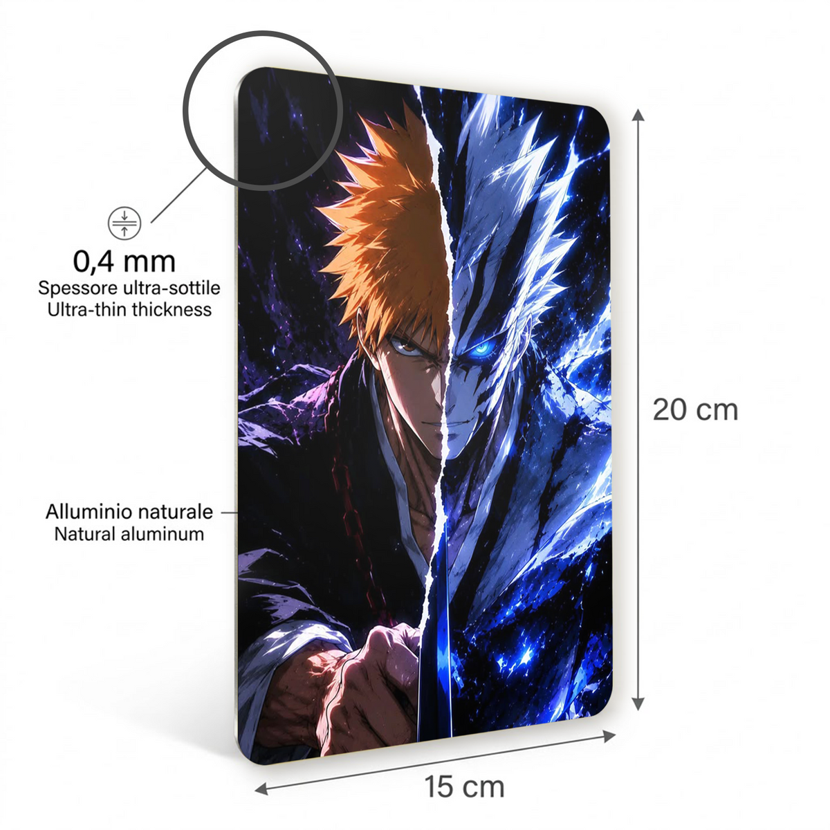 Poster in Alluminio Bleach - Ichigo Dual Face