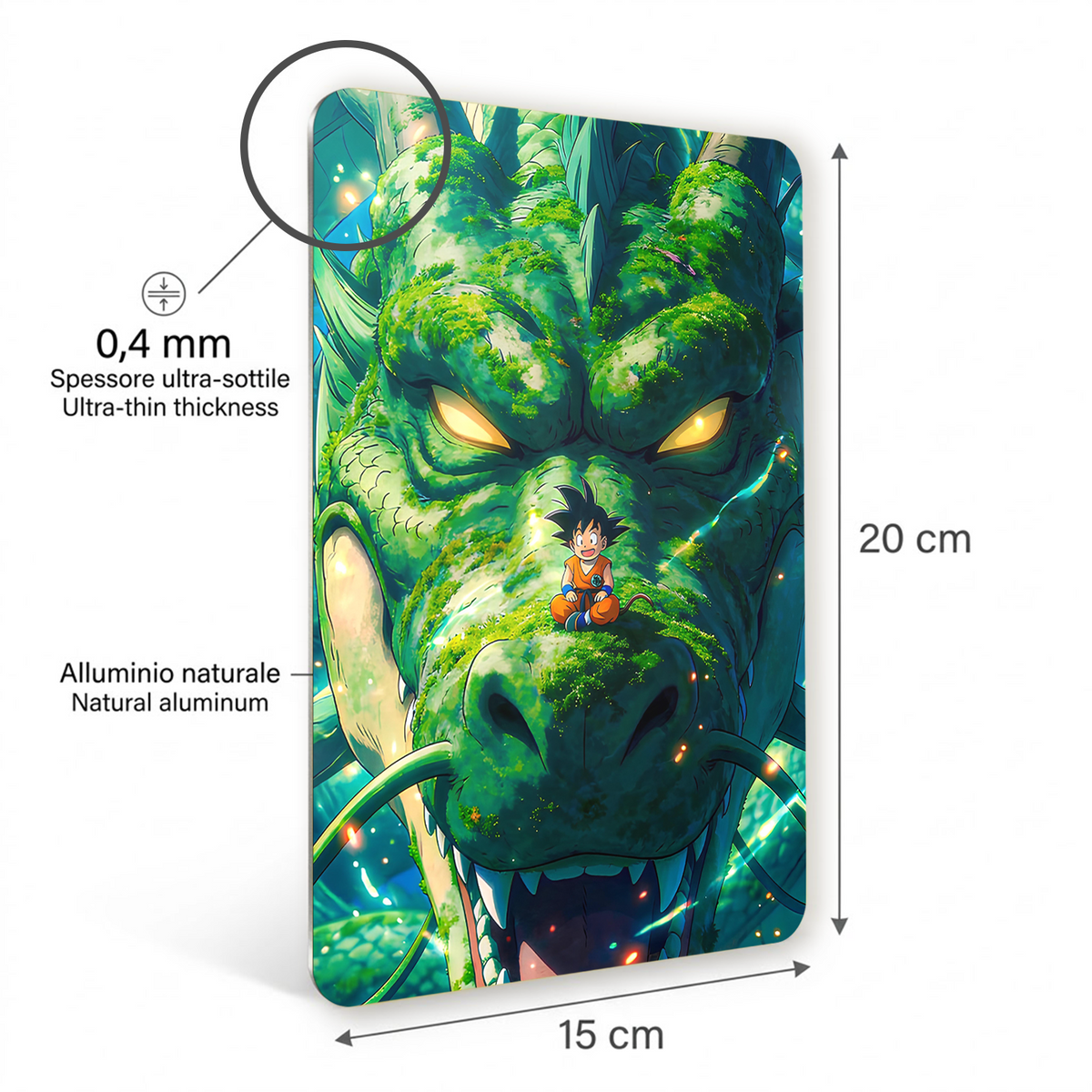Poster in Alluminio Dragon Ball - Goku & Shenron