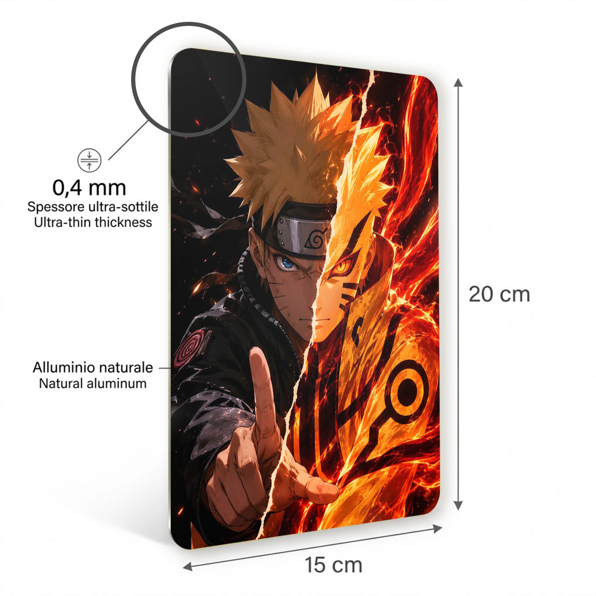 Poster in Alluminio Naruto - Naruto Dual Face