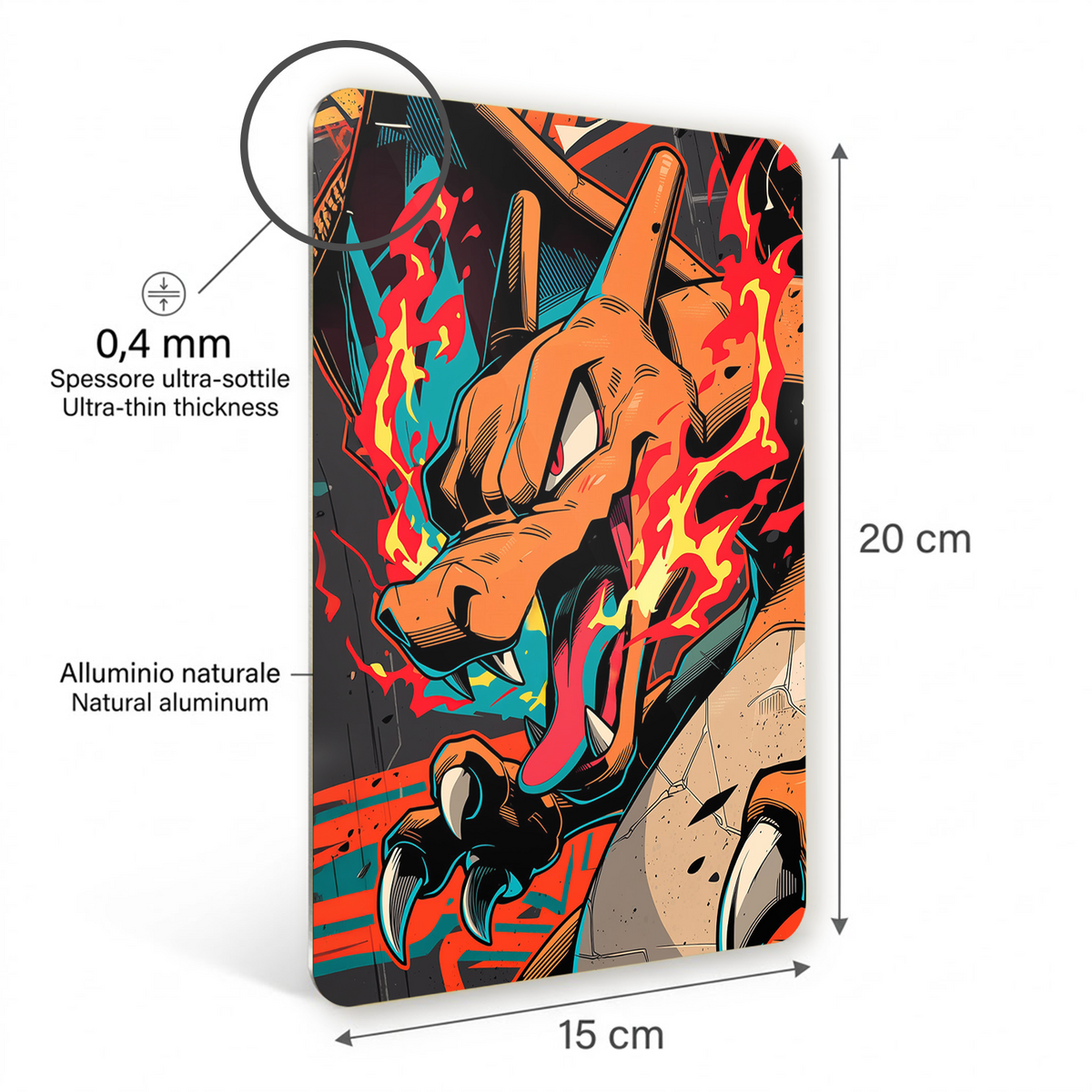 Poster in Alluminio Pokemon - Charizard Pop