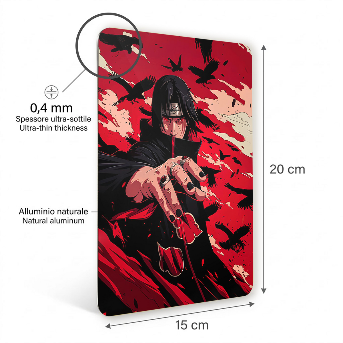 Poster in Alluminio Naruto - Itachi Uchica