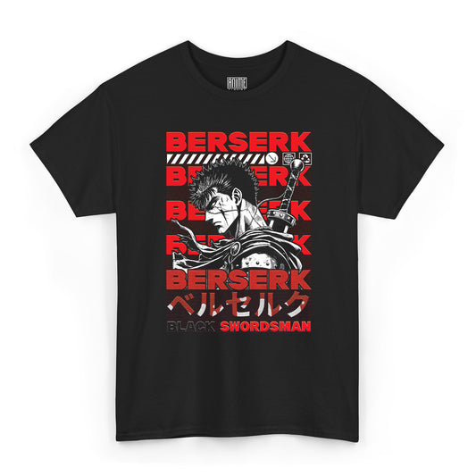 T-shirt Berserk - Black Swordman Guts