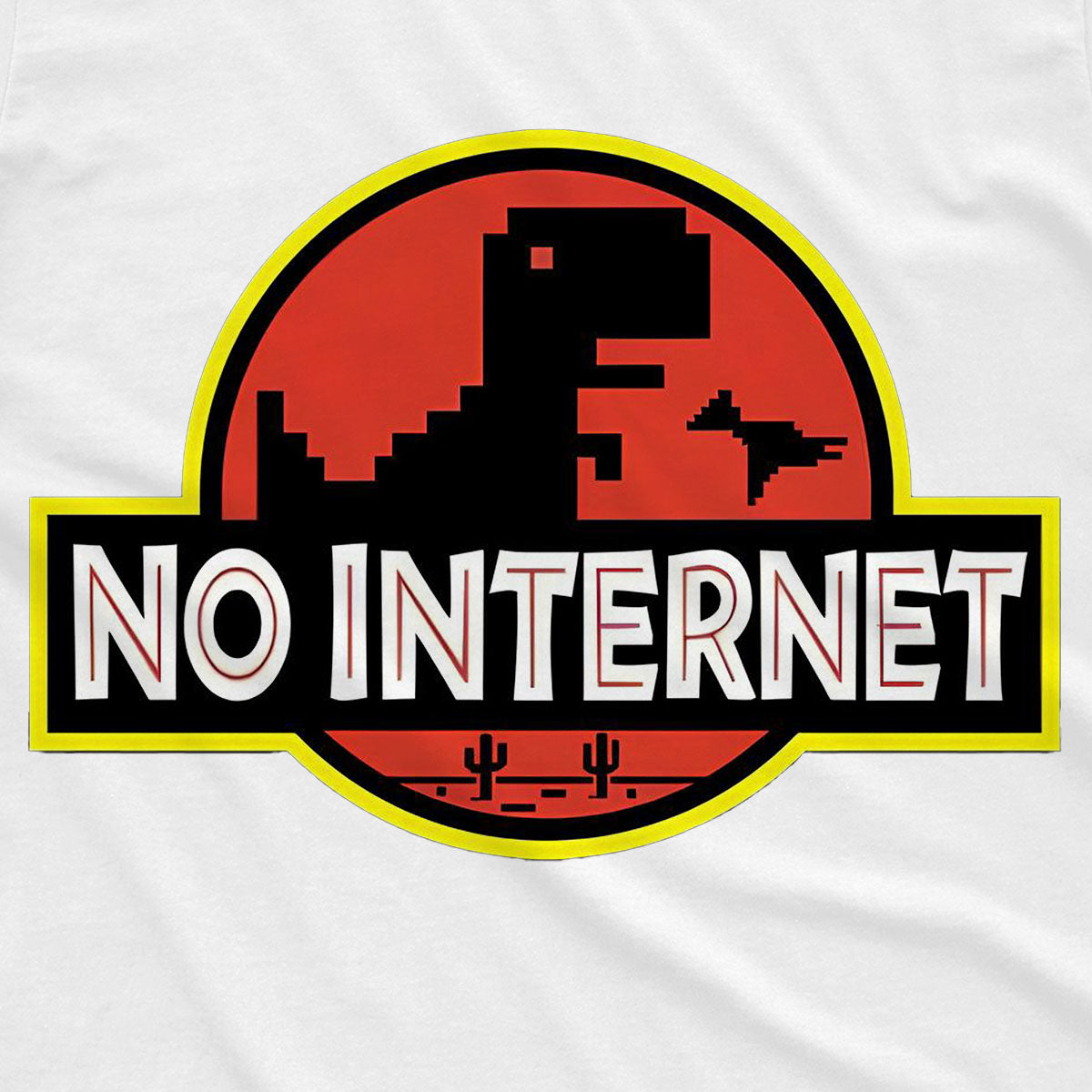 T-shirt Divertenti - No Internet