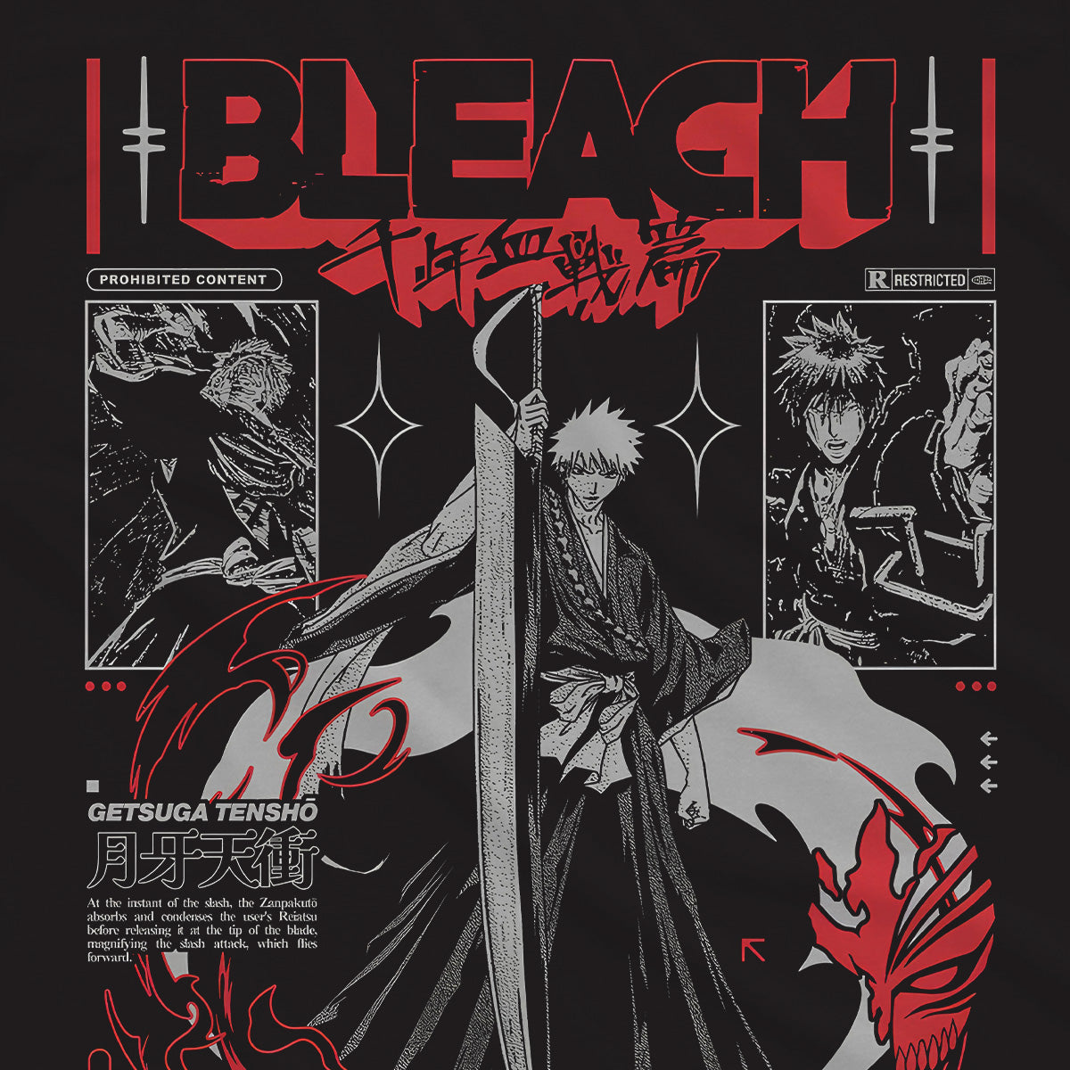 T-shirt Bleach - Ichigo Getsuga Tensho