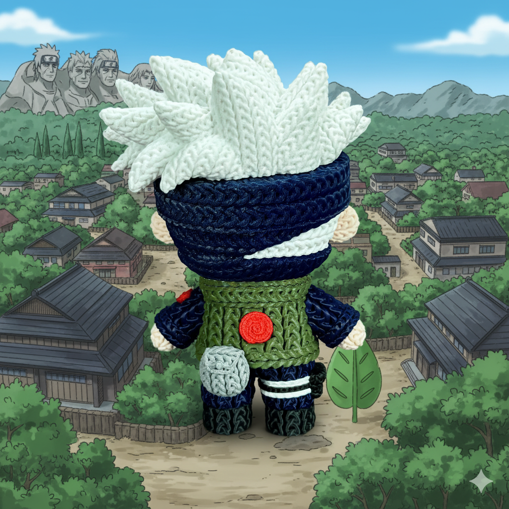 Naruto - Kakashi - Amigurumi 3D