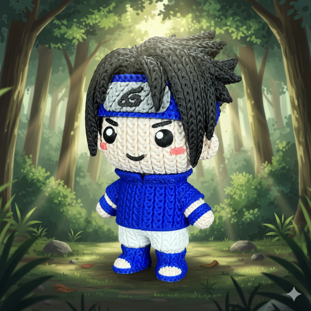 Naruto - Sasuke - Amigurumi 3D