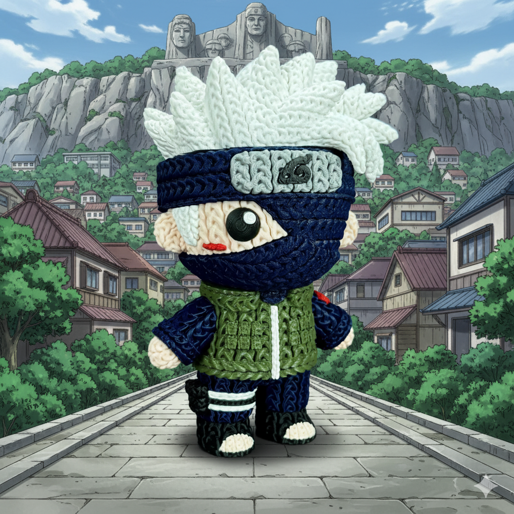 Naruto - Kakashi - Amigurumi 3D