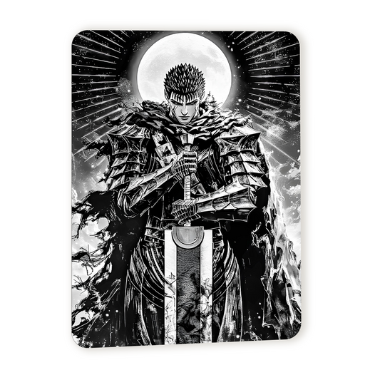 Poster in Alluminio Berserk - Guts Black & White