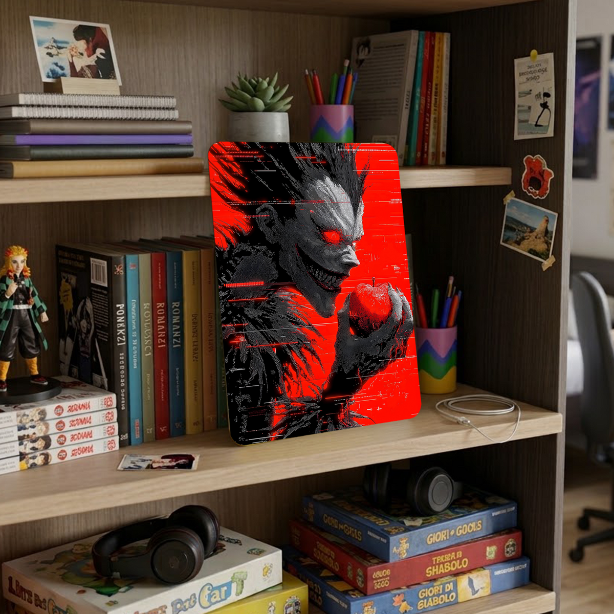 Poster in Alluminio Death Note - Ryuk Red