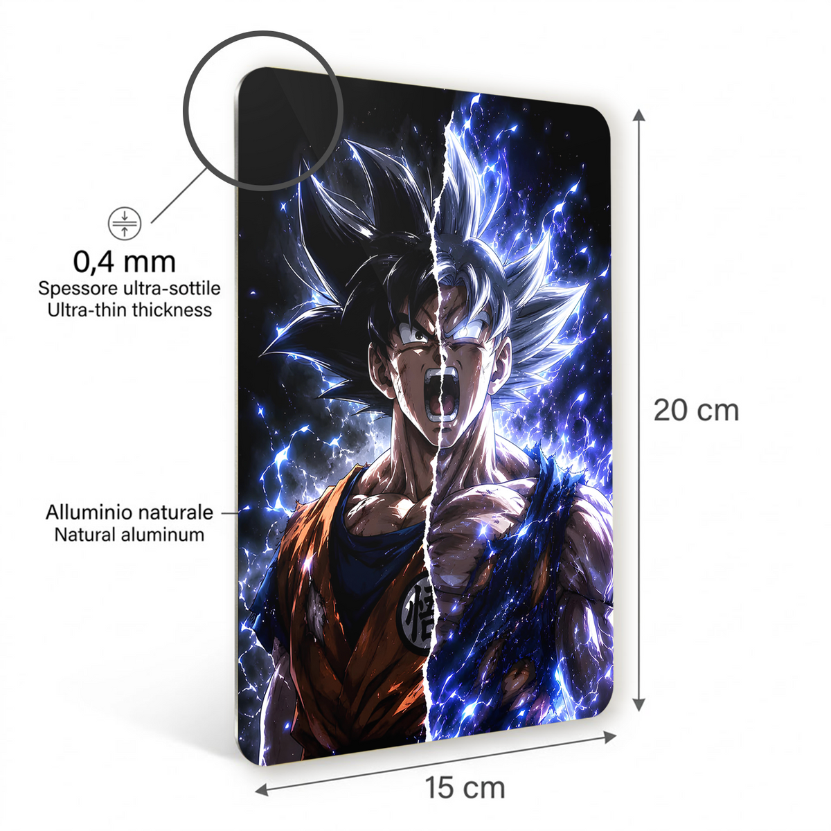 Poster in Alluminio Dragon Ball - Goku Dual Face