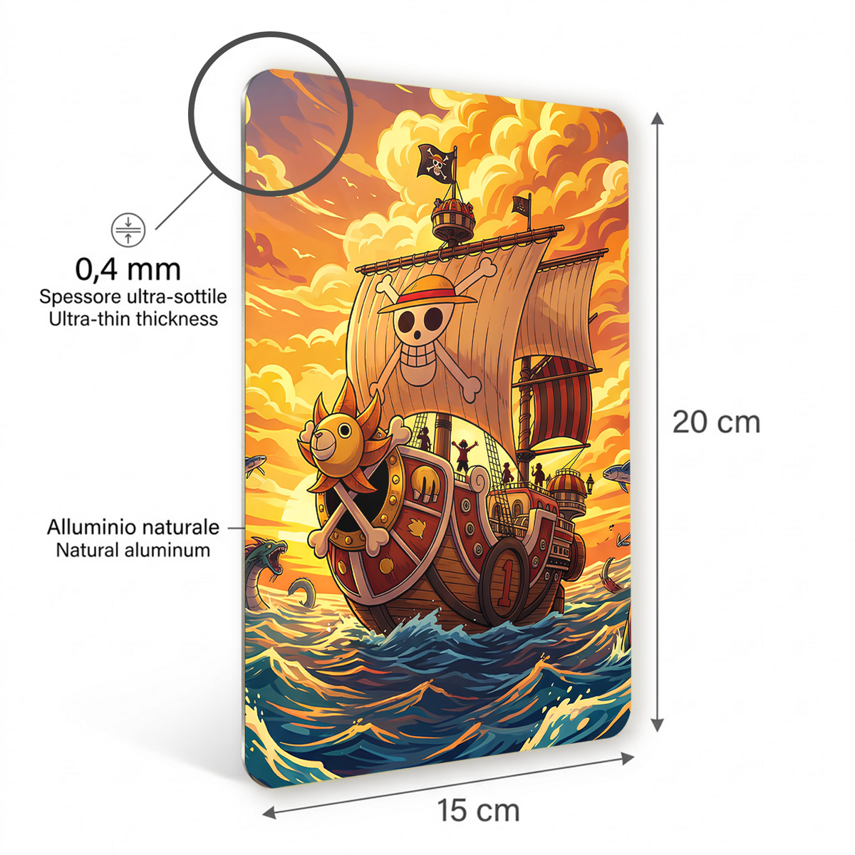 Poster in Alluminio One Piece - Thousand Sunny