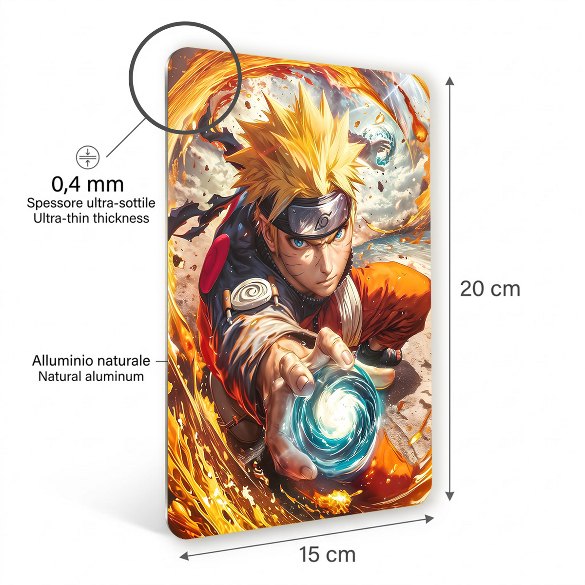 Poster in Alluminio Naruto - Rasengan