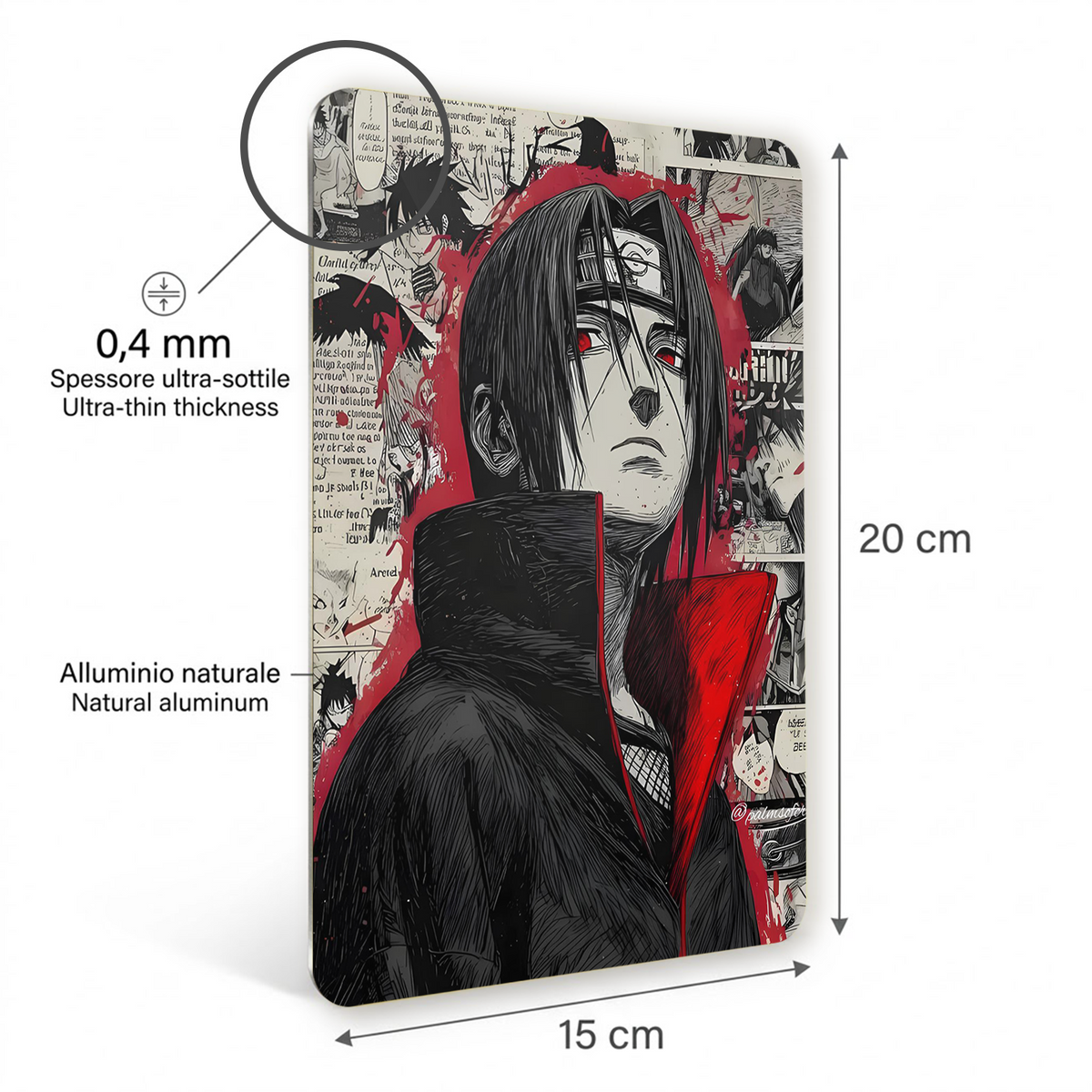 Poster in Alluminio Naruto - Itachi Post
