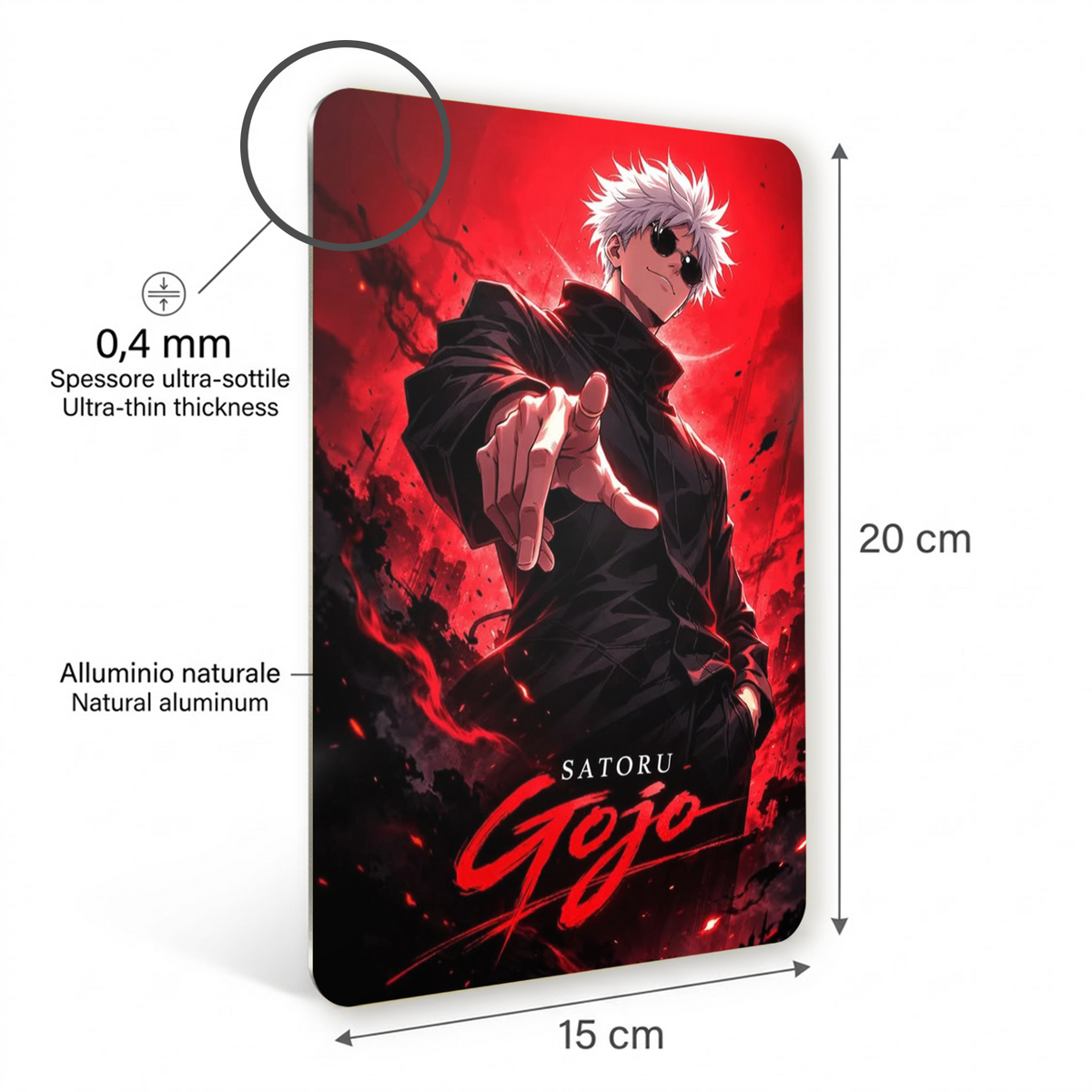 Poster in Alluminio Jujutsu Kaisen - Gojo Red