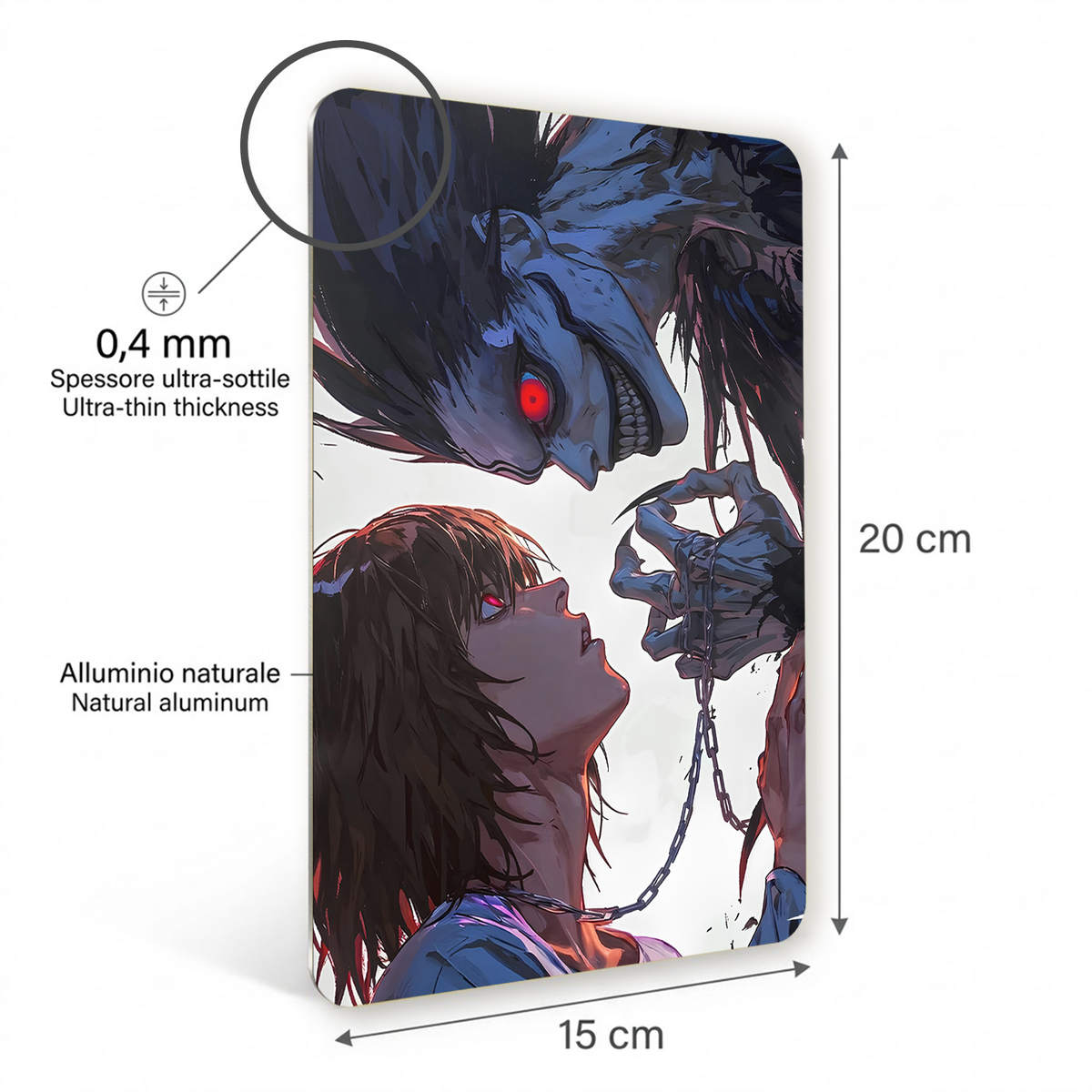 Poster in Alluminio Death Note - Ryuk & Elle