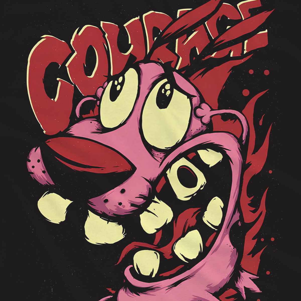 T-shirt Cartoon Network - Courge the cowardly Dog