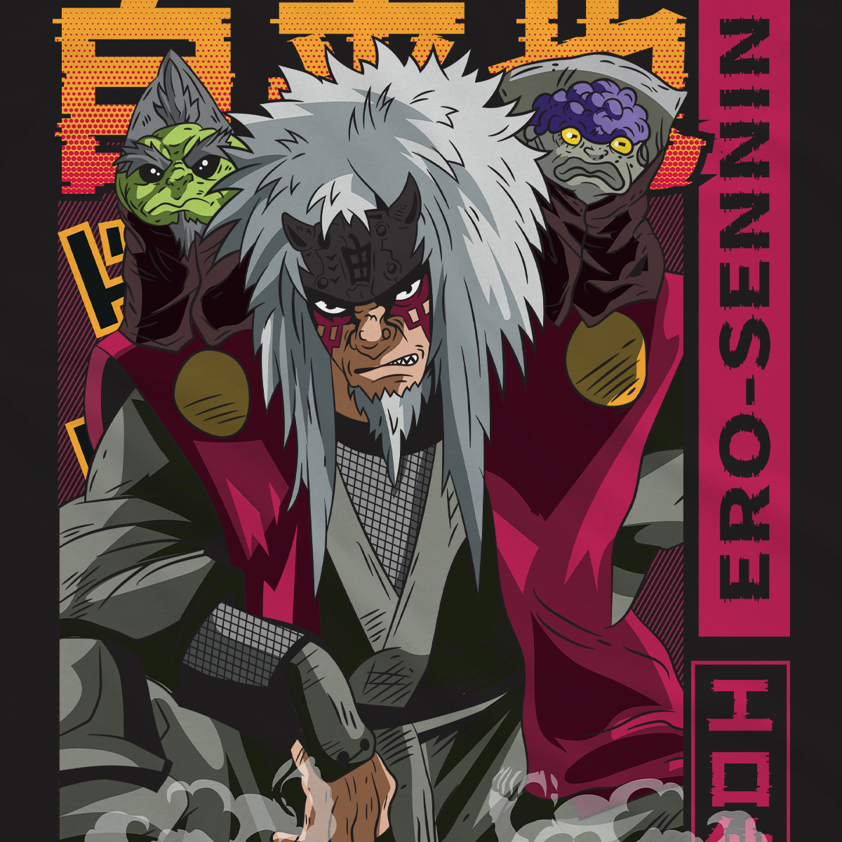 T-shirt Naruto - Jiraiya Eremita deI Rospi