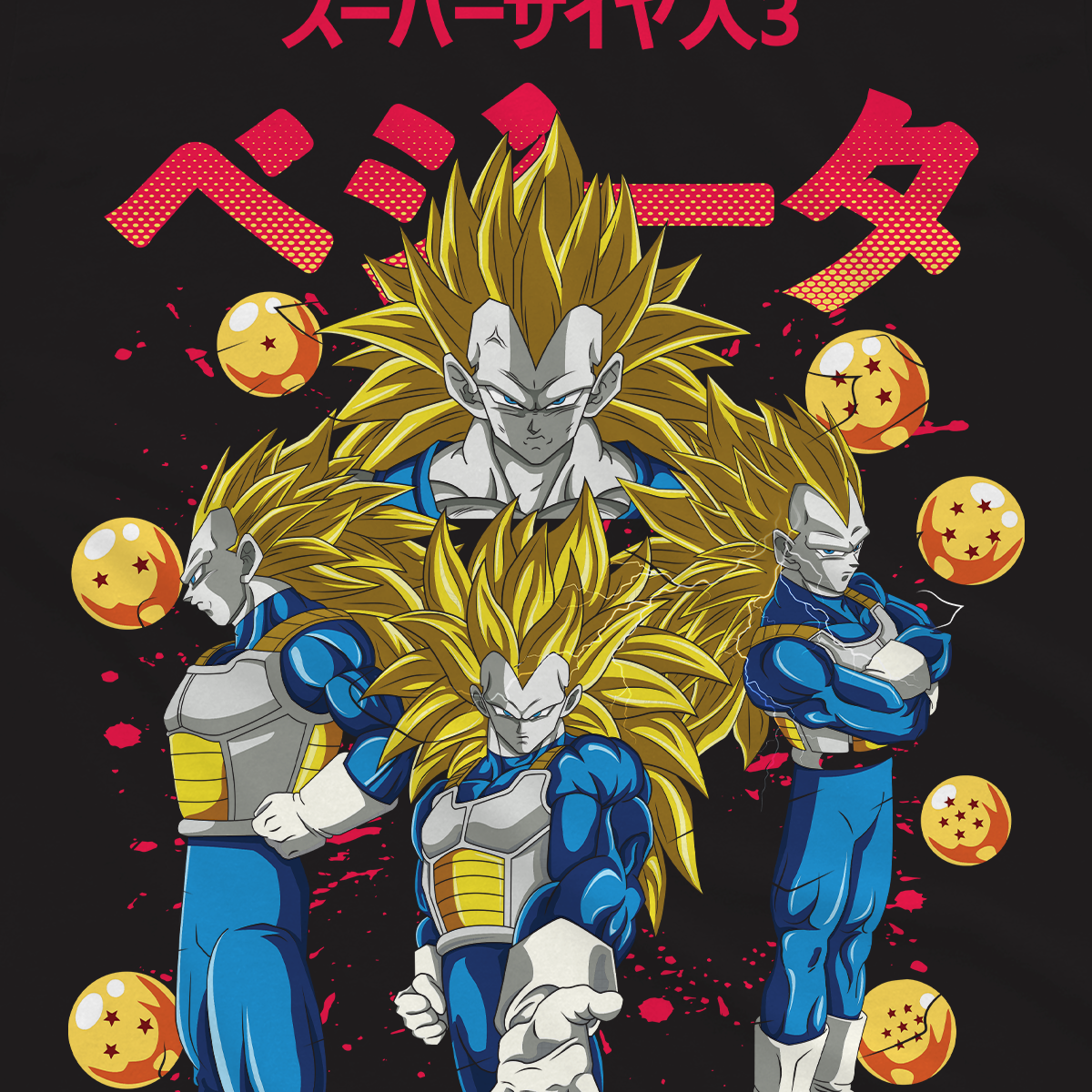 T-shirt Dragon Ball - Vegeta Sayan 3