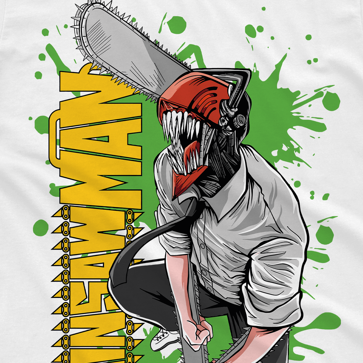 T-shirt Chainsaw Man - Denji Green