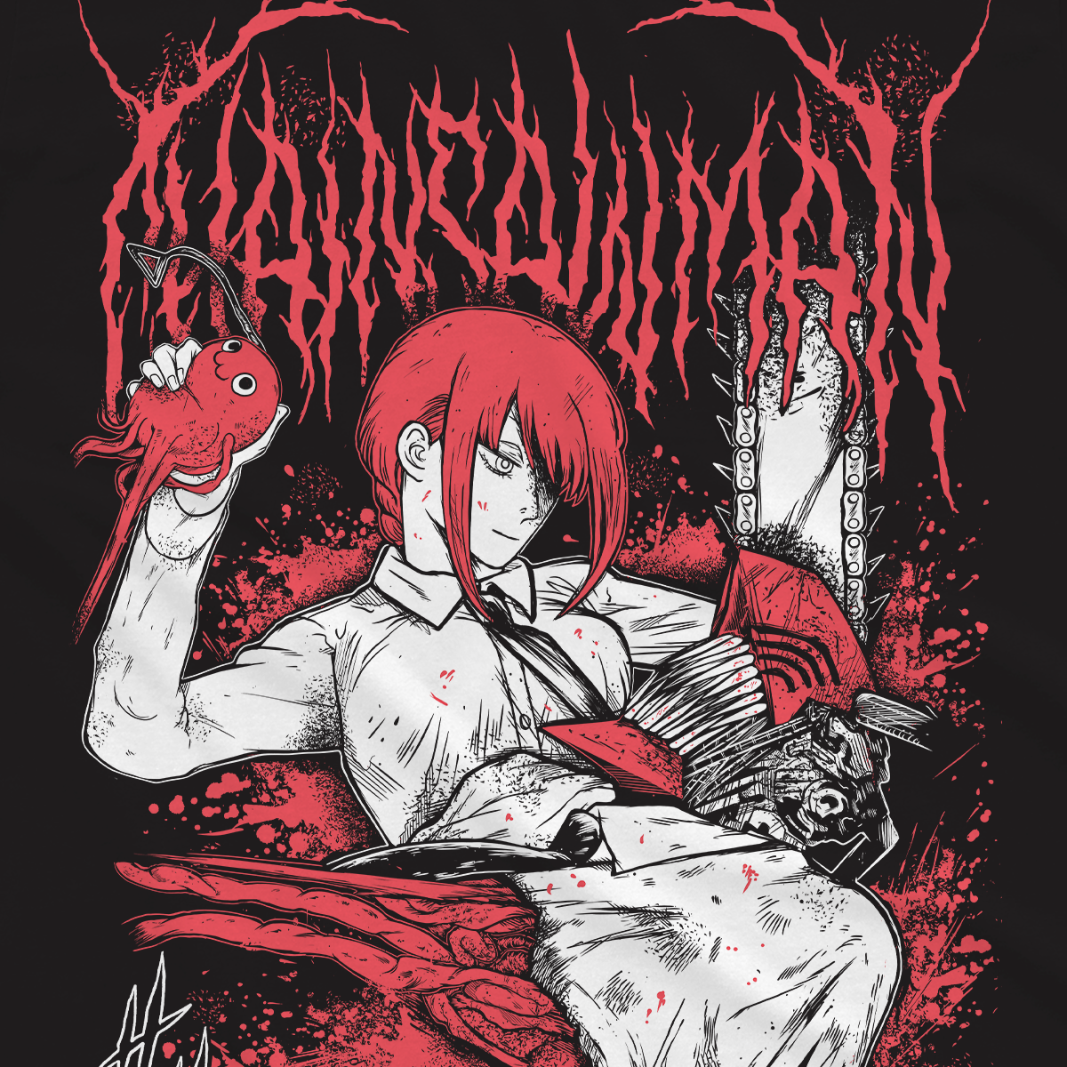 T-shirt Chainsaw Man - Pochita Heart