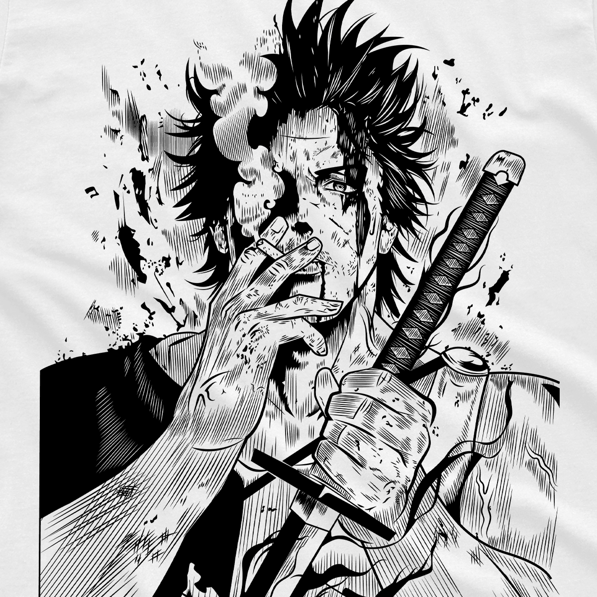 T-shirt Black Clover - Comandante Yami