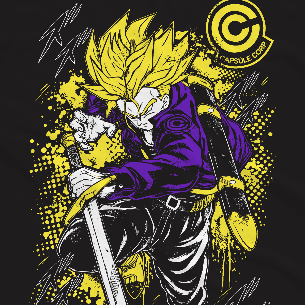T-shirt Dragon Ball - Trunks Murales