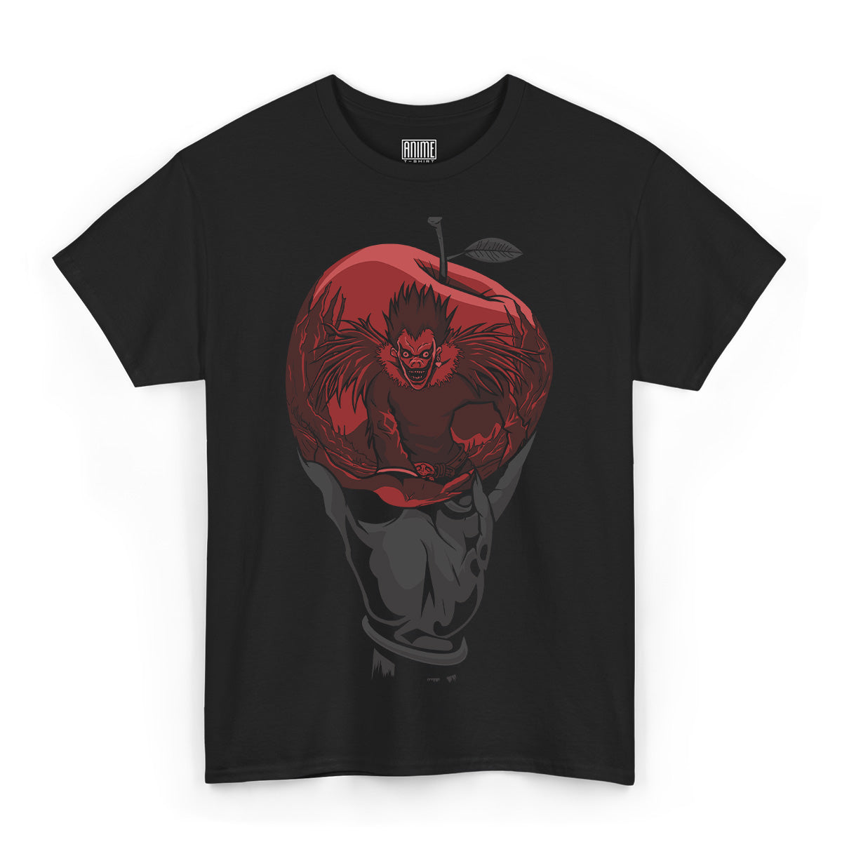 T-shirt Maglietta Nera Manga Death Note Ryuk Mela 100% Cotone Anime T-shirt - Fronte