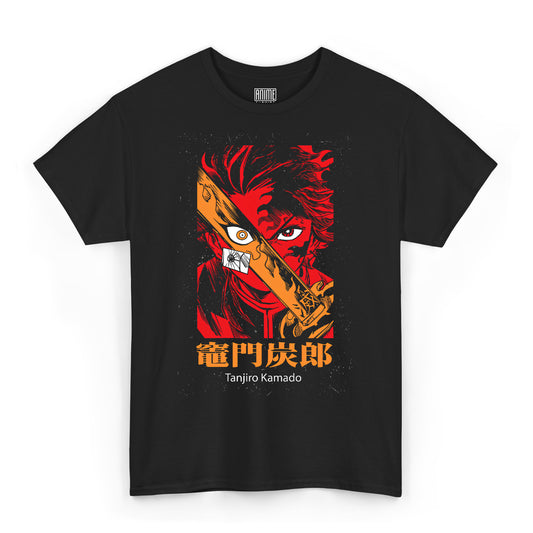 T-shirt Demon Slayer - Tanjiro Red Graphic