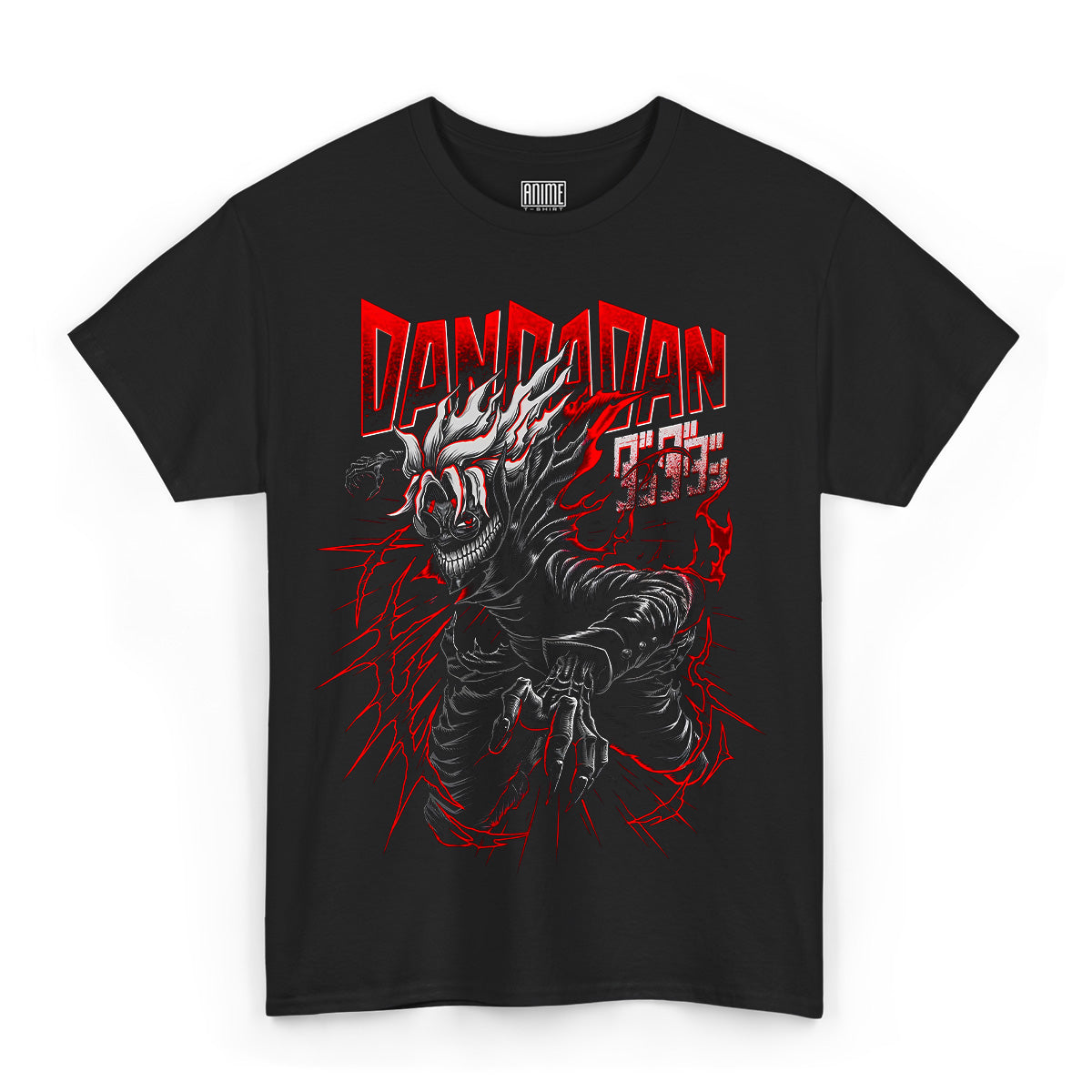 T-shirt Maglietta Nera Manga DanDaDan Ken Takakura 100% Cotone Anime T-shirt - Fronte