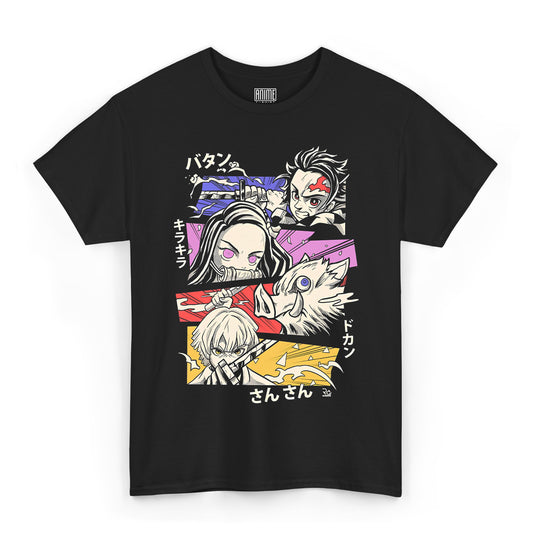 T-shirt Demon Slayer - Zenitsu Tanjiro Nezuko Inosuke