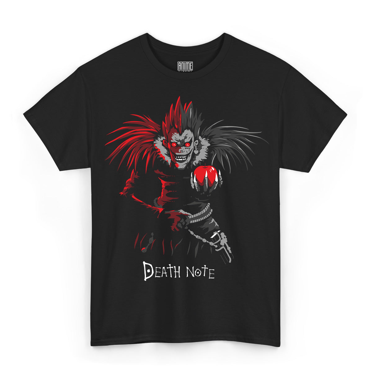 T-shirt Maglietta Nera Manga Death Note Ryuk Mela 100% Cotone Anime T-shirt - Fronte