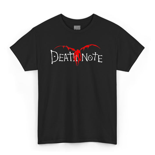 T-shirt Maglietta Nera Manga Death Note Logo 100% Cotone Anime T-shirt - Fronte
