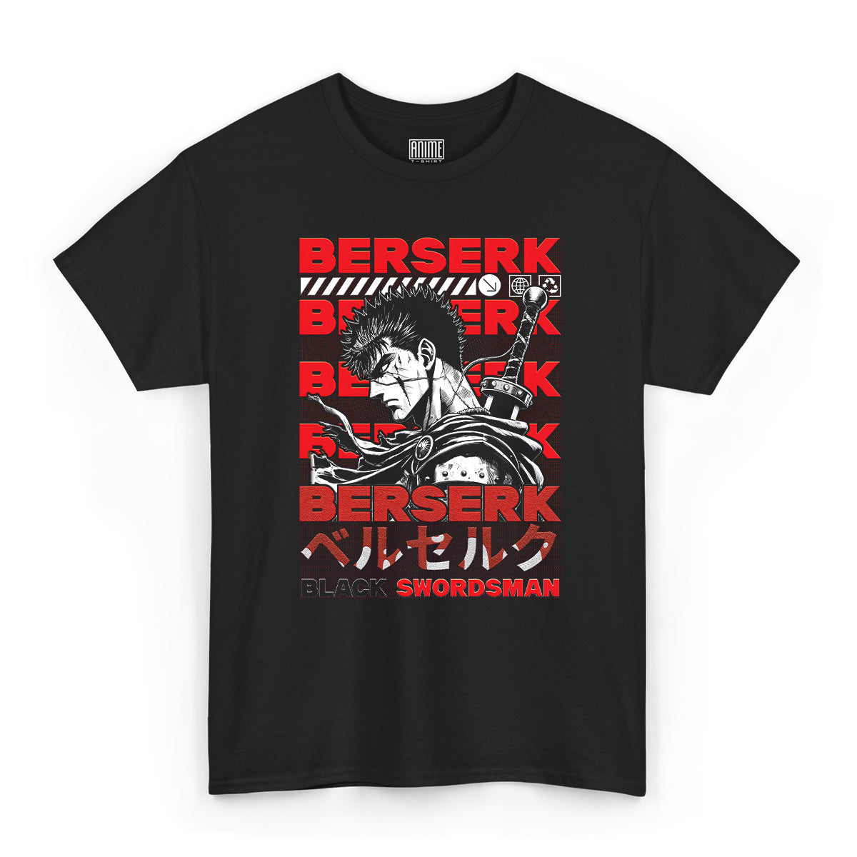 T-shirt Berserk - Black Swordman Guts