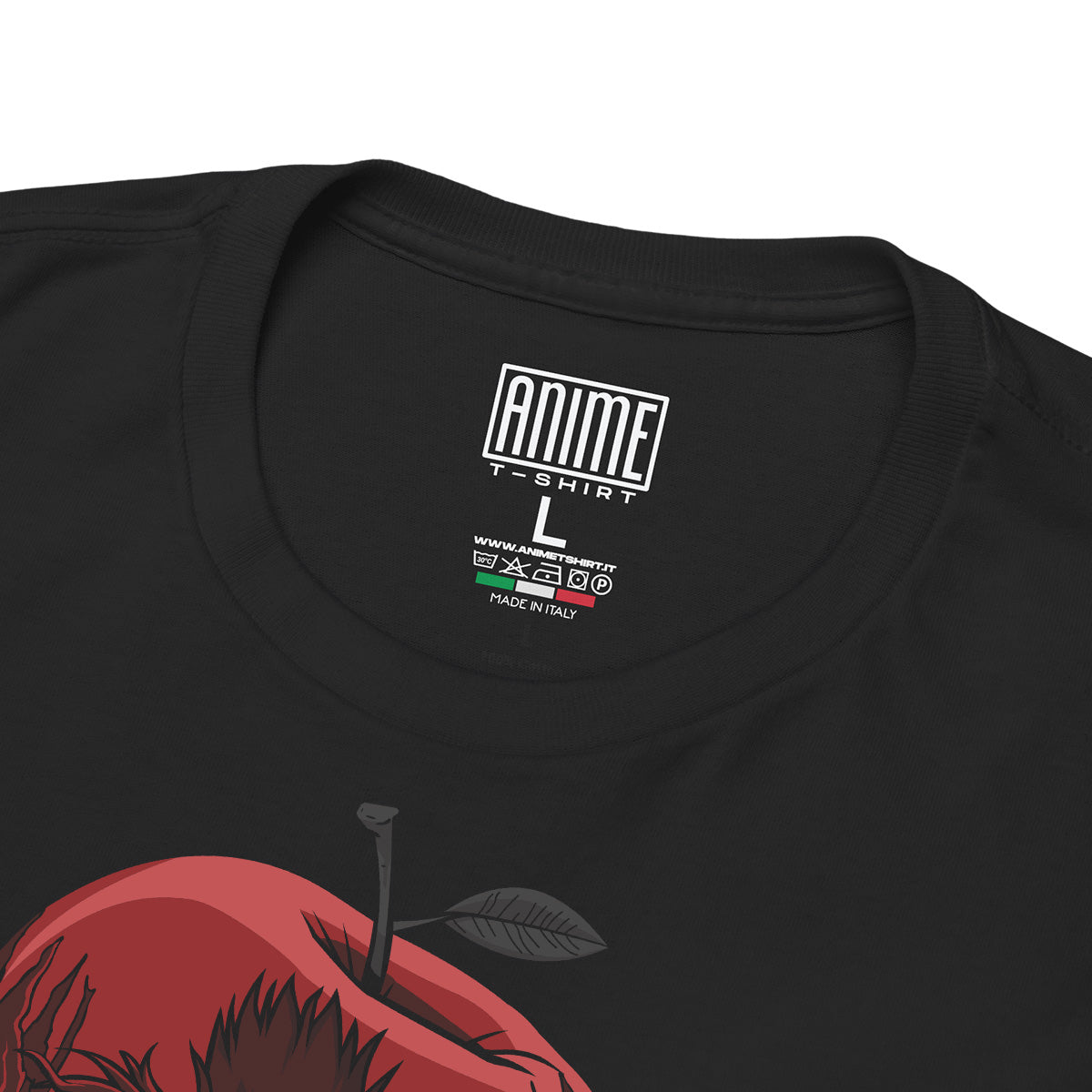 T-shirt Maglietta Nera Manga Death Note Ryuk Mela 100% Cotone Anime T-shirt - Dettaglio