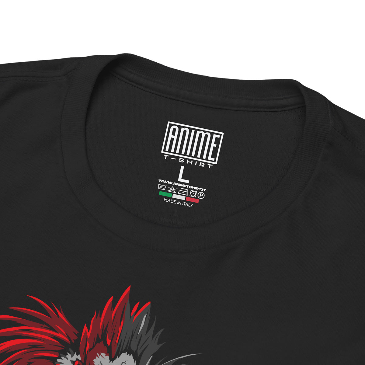 T-shirt Maglietta Nera Manga Death Note Ryuk Mela 100% Cotone Anime T-shirt - Dettaglio