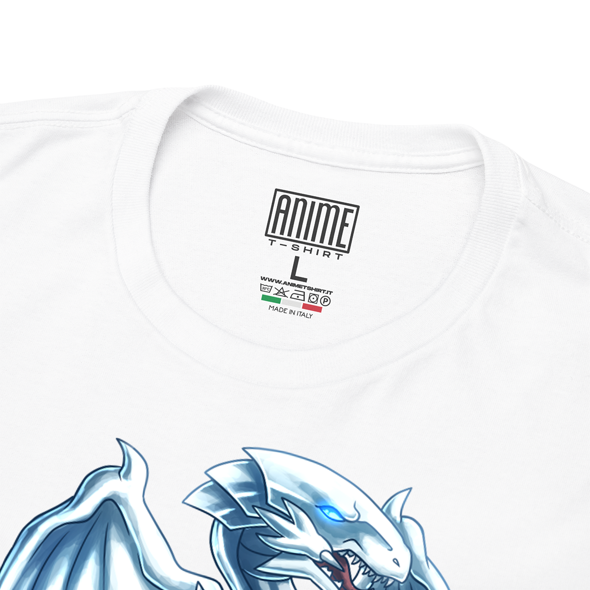 T-shirt Yu-Gi-Oh - Drago Bianco occhi Blu