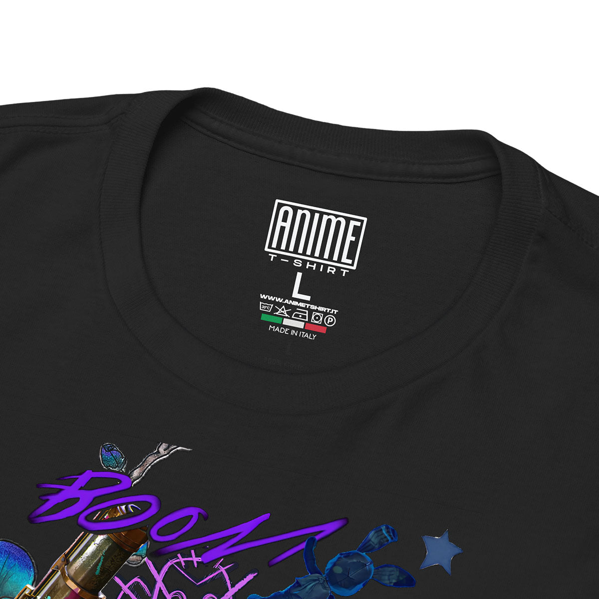 T-shirt Maglietta nera Serie Arcane League of Legends Jinx 100% Cotone - Dettaglio