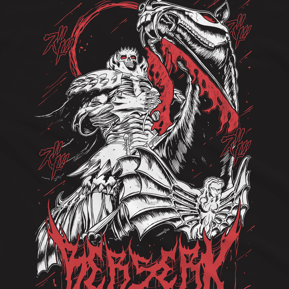 T-shirt Berserk - Skull Knight Murales