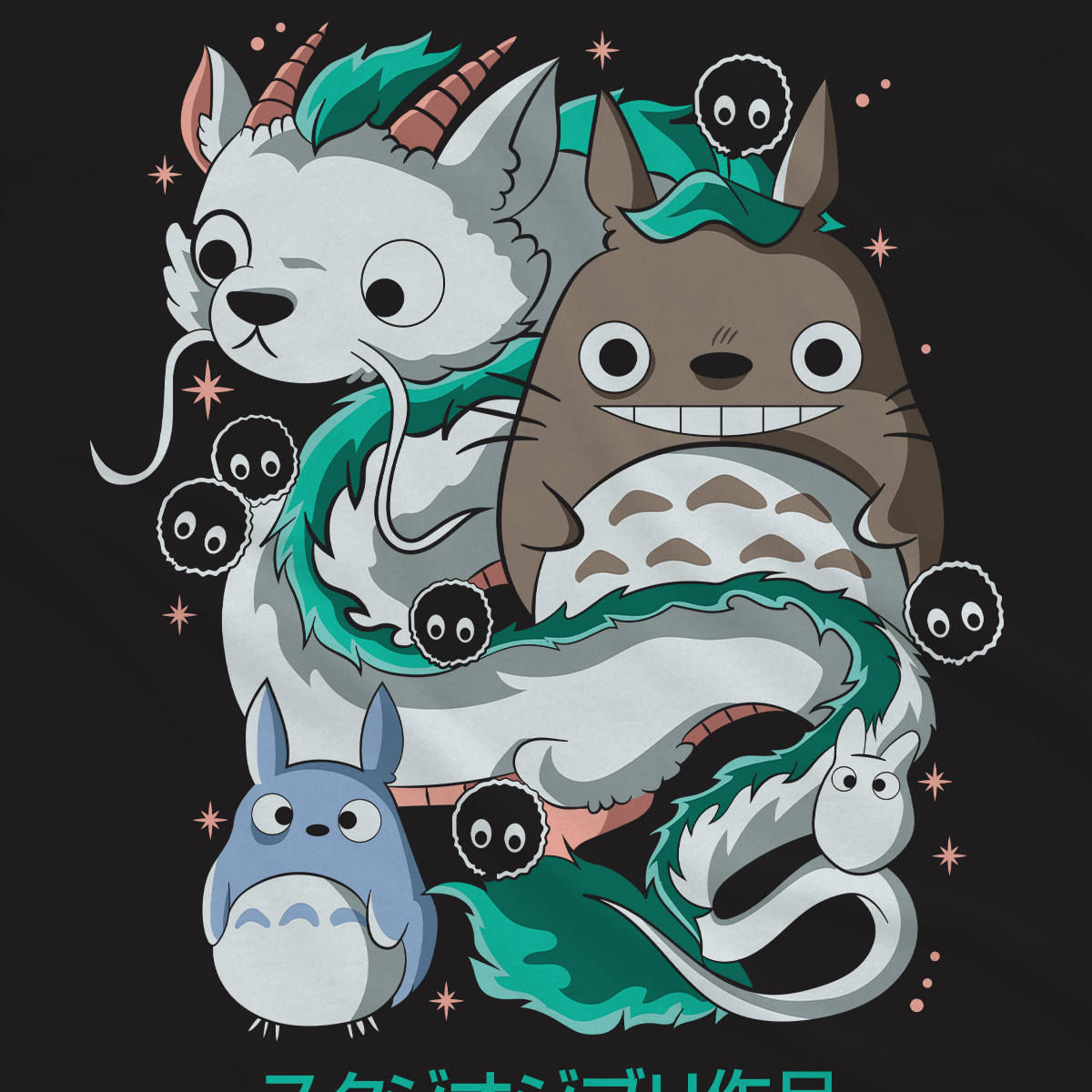 T-shirt Studio Ghibli - Totoro & Haku