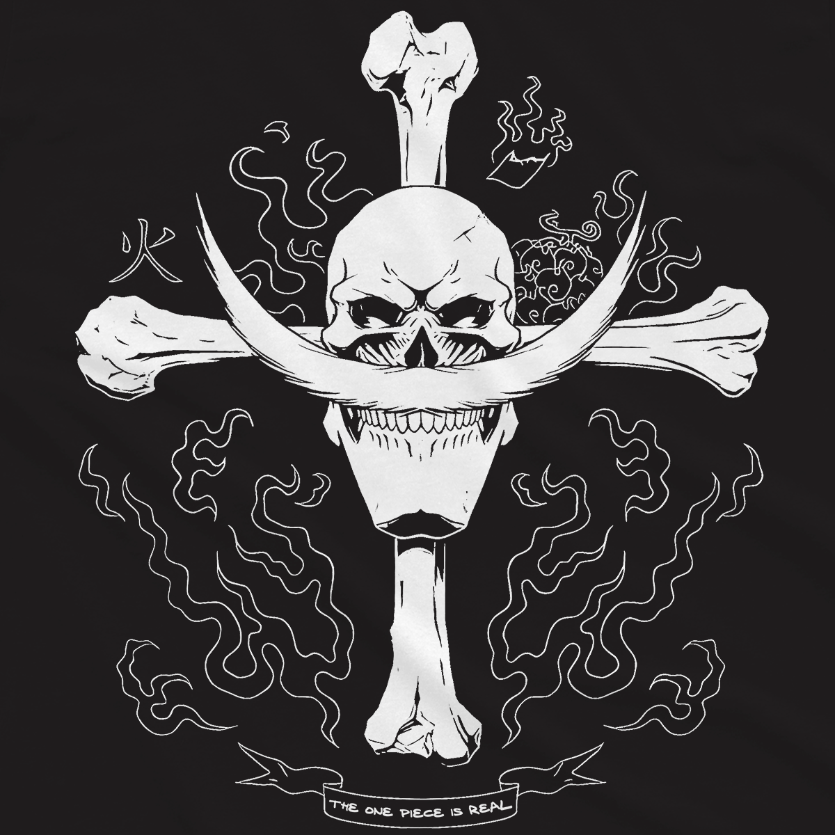T-shirt One Piece - Teschio Barbabianca