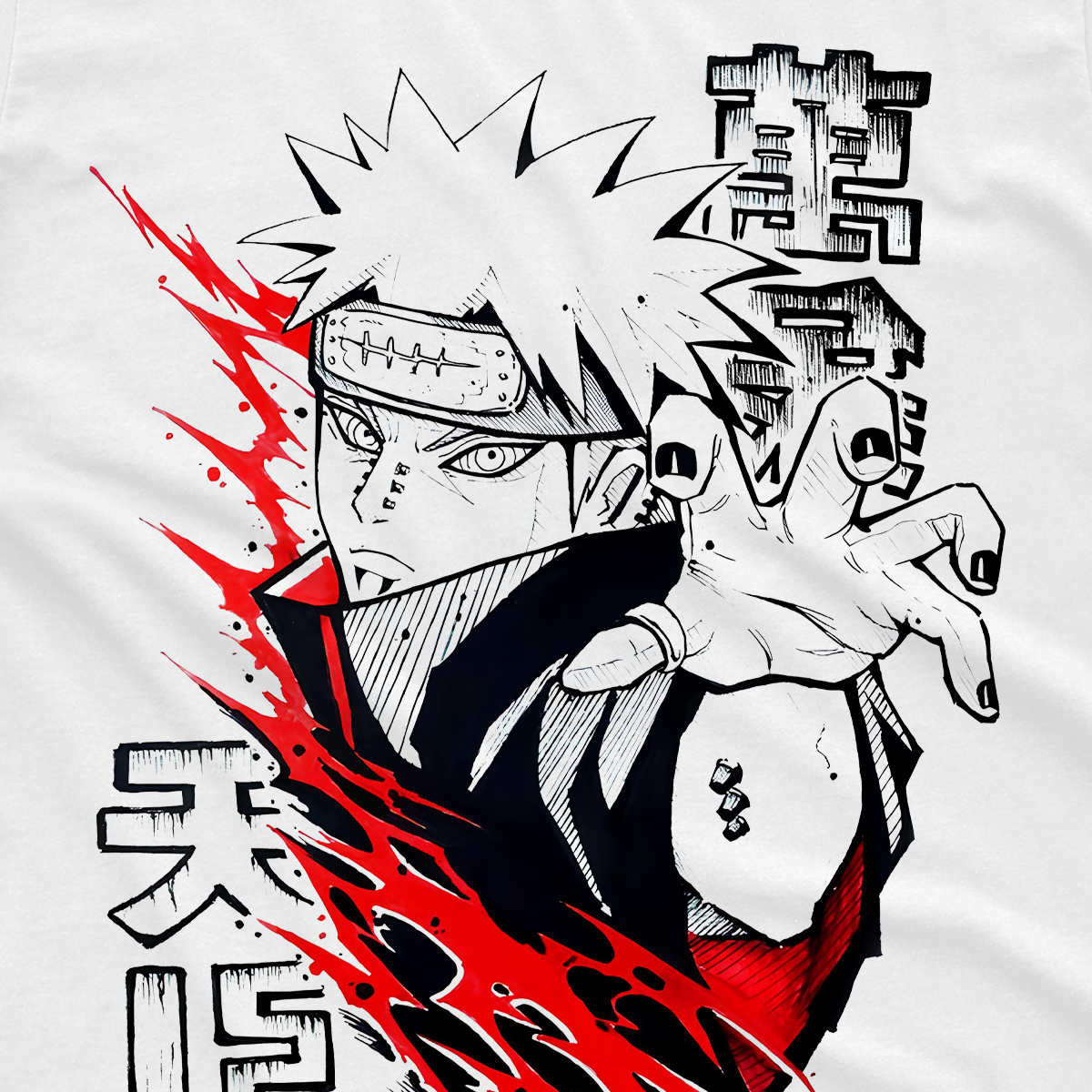 T-shirt Naruto - Pain White