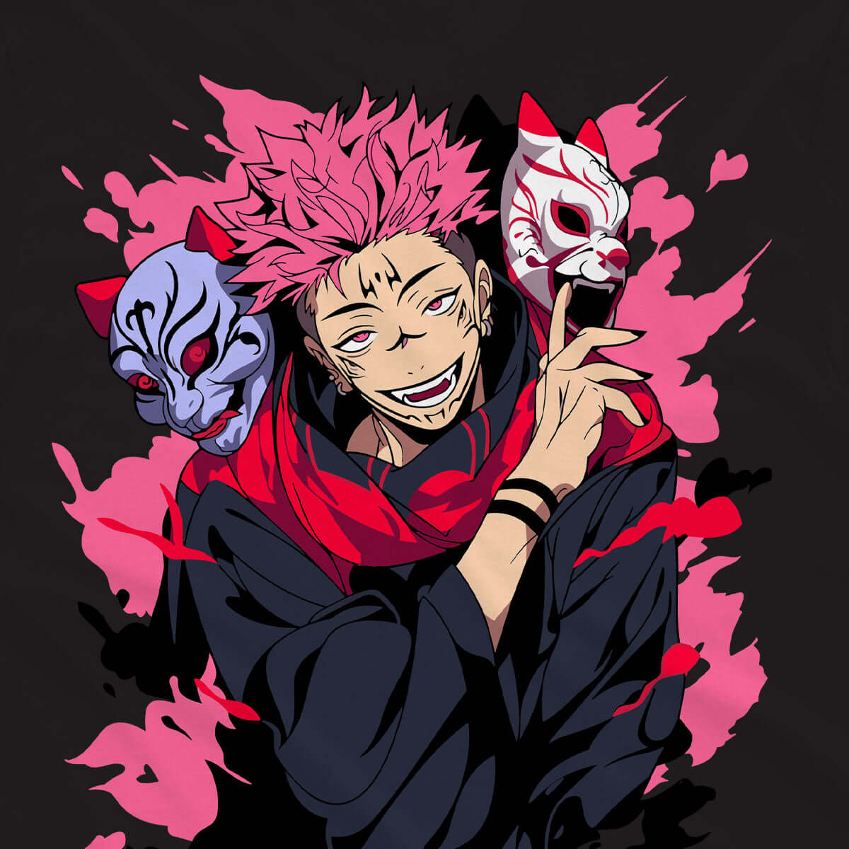 T-shirt Jujutsu Kaisen - Sukuna Mask
