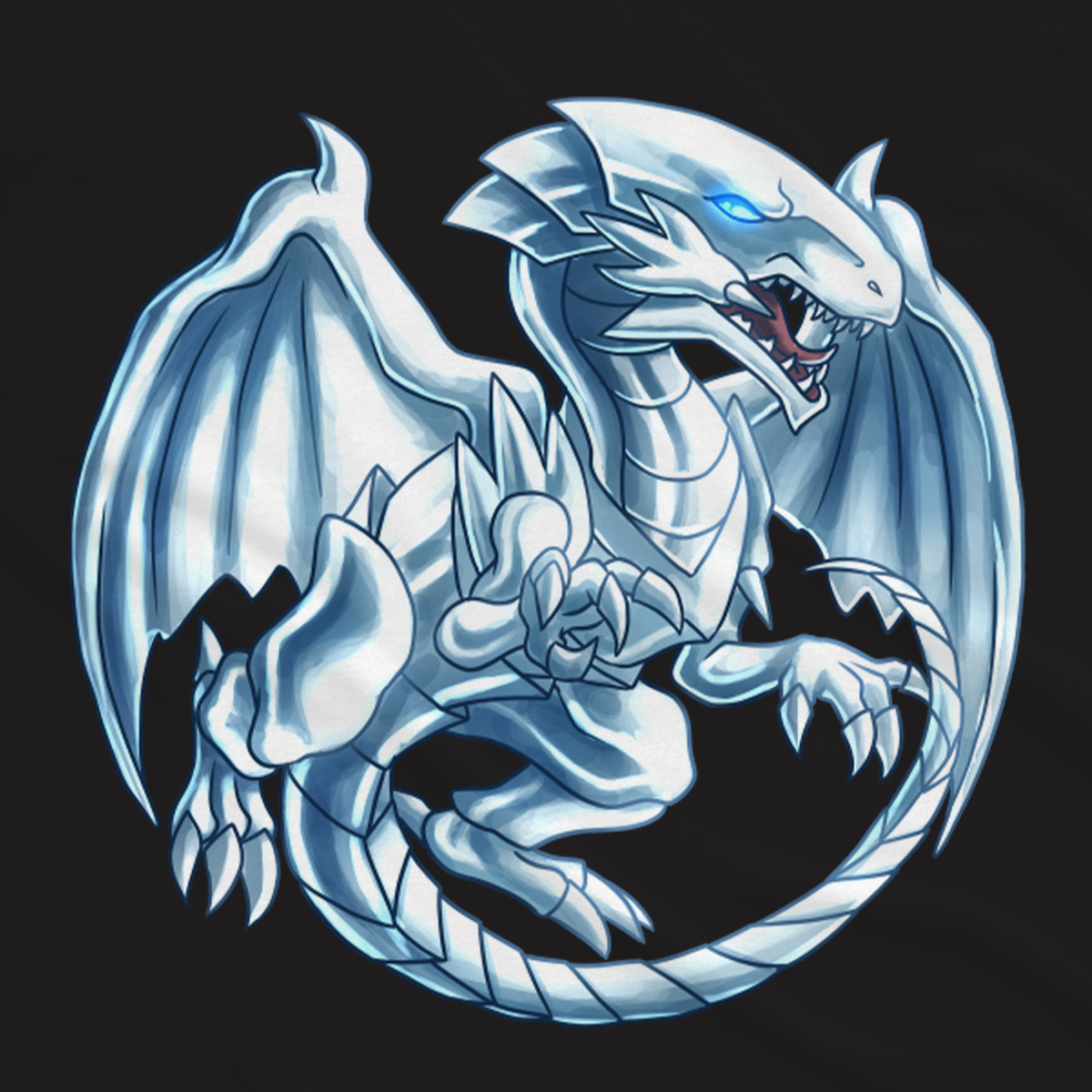 T-shirt Yu-Gi-Oh - Drago Bianco occhi Blu