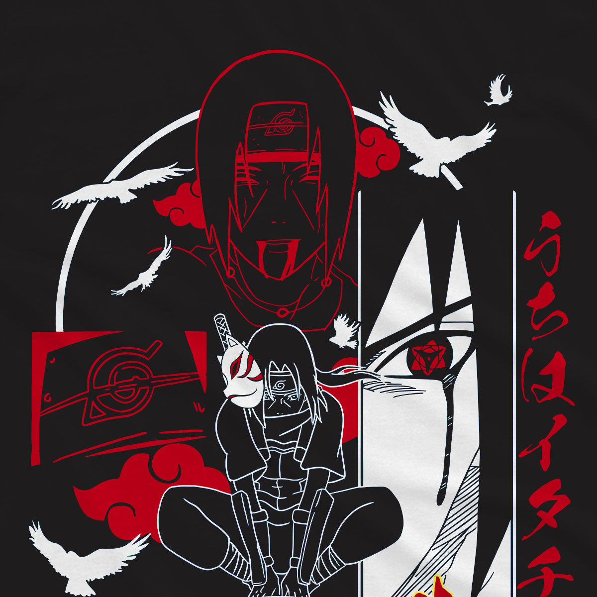 T-shirt Naruto - Sharingan Itachi Uchiha