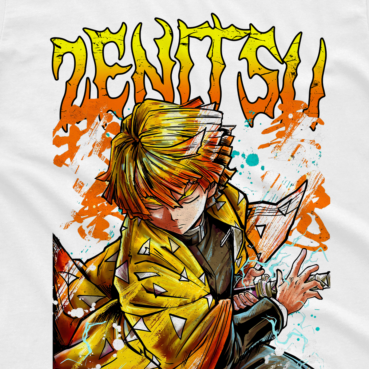 T-shirt Demon Slayer - Zenitsu Art