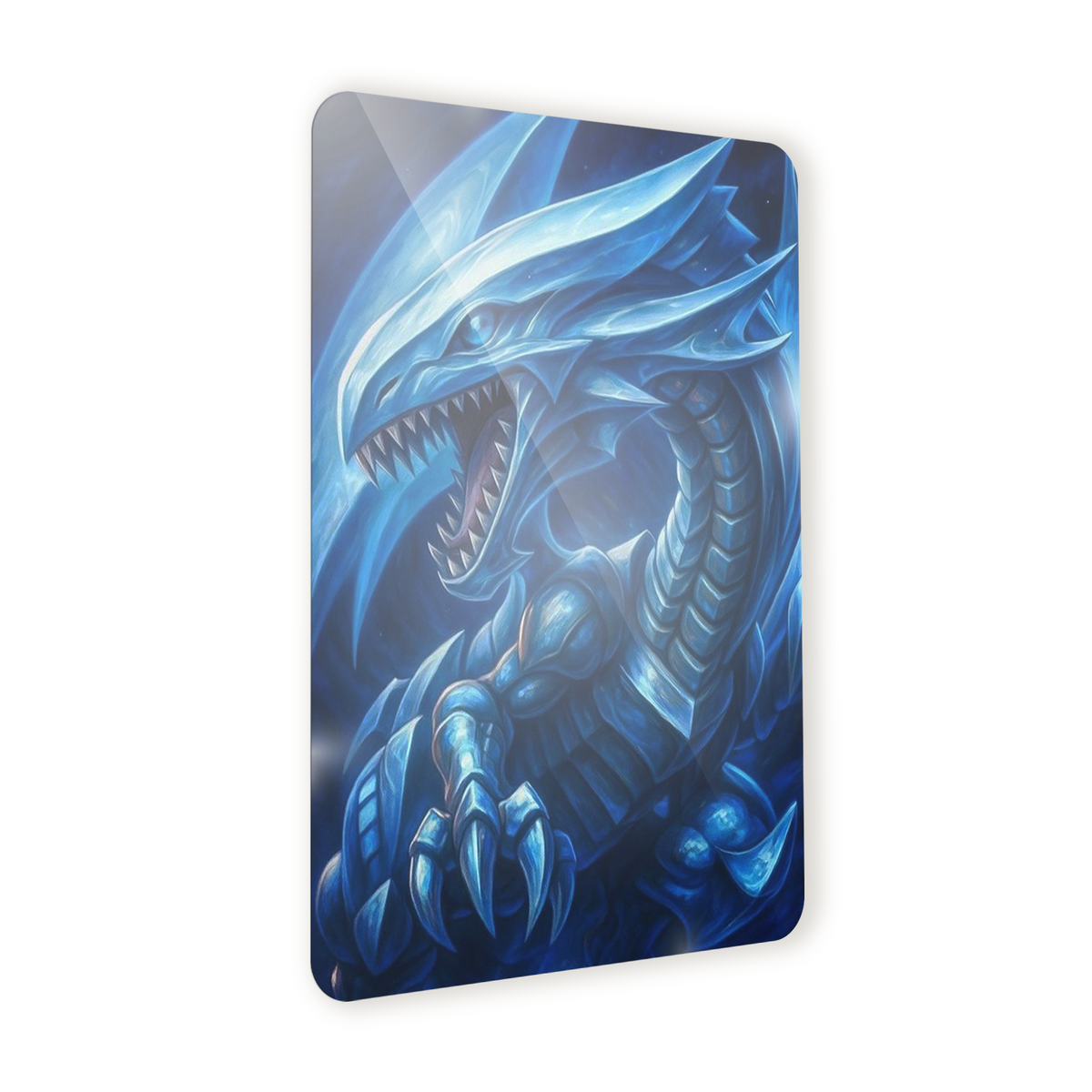Poster in Alluminio Yu‑Gi‑Oh! - Drago Bianco Occhi Blu