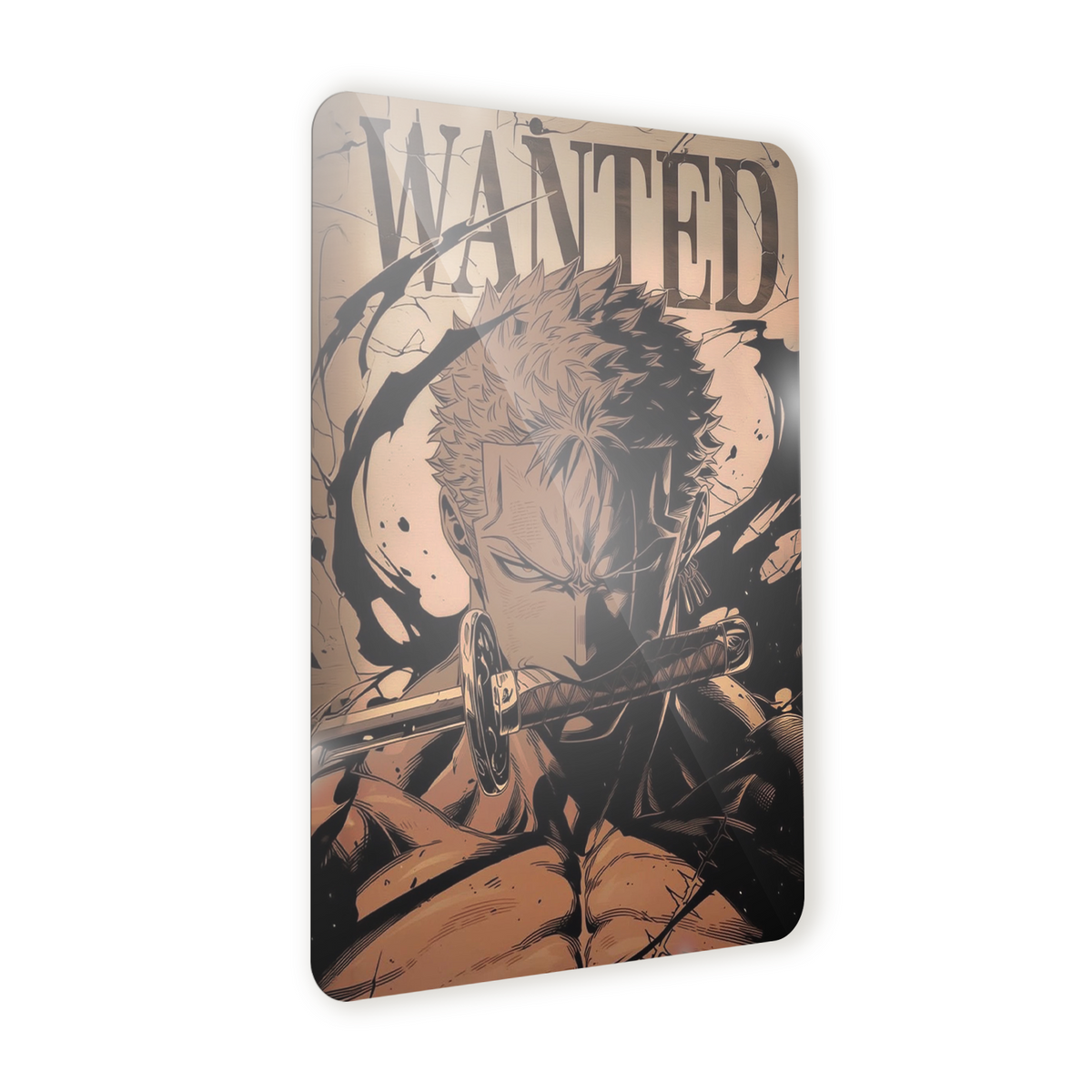 Poster in Alluminio One Piece - Wanted Zoro